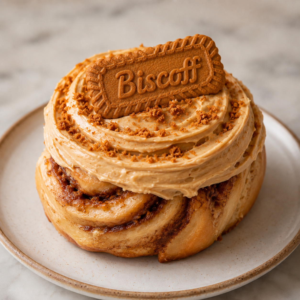 Biscoff Buttercream Cinnamon Roll